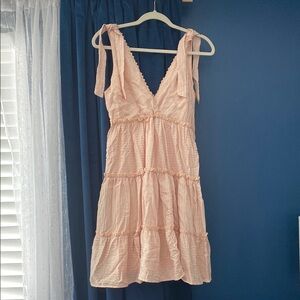 Gianni Bini Light Pink Tiered Mini Dress